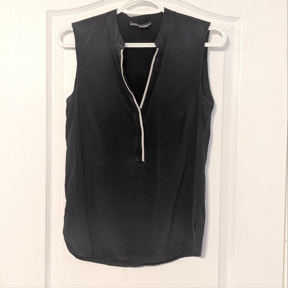 Size 4 VINCE Black Sleeveless Top